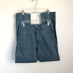 Faherty 5 pocket comfort twill washed blue pants